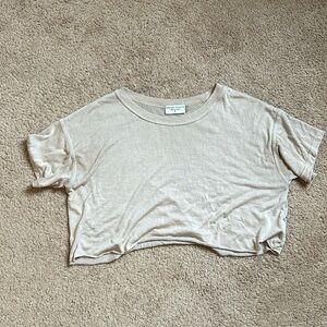 Beige Crop Top